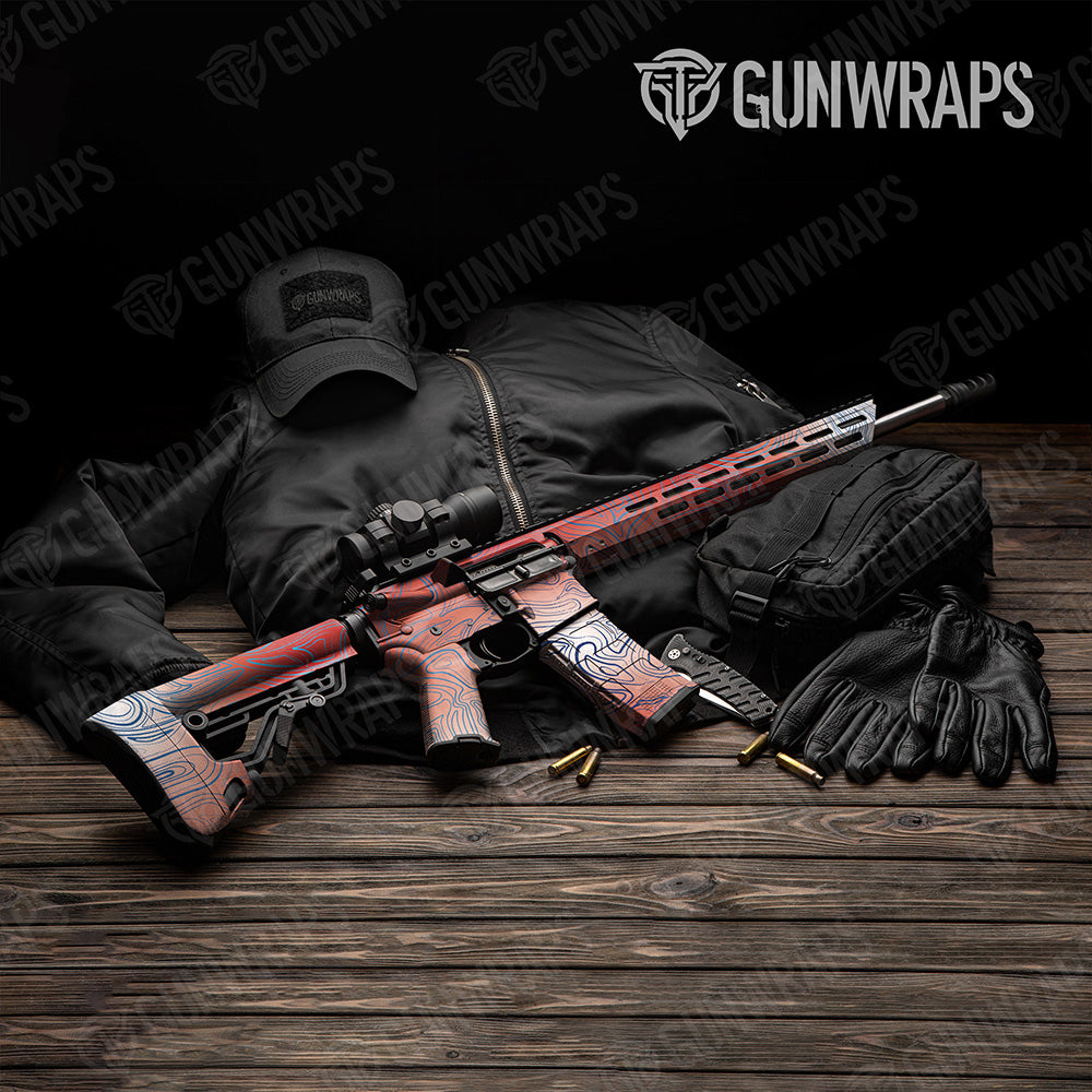 AR 15 Damascus Patriot Camo Gun Skin Vinyl Wrap