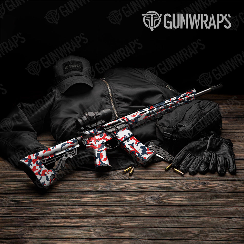 AR 15 Erratic America Camo Gun Skin Vinyl Wrap