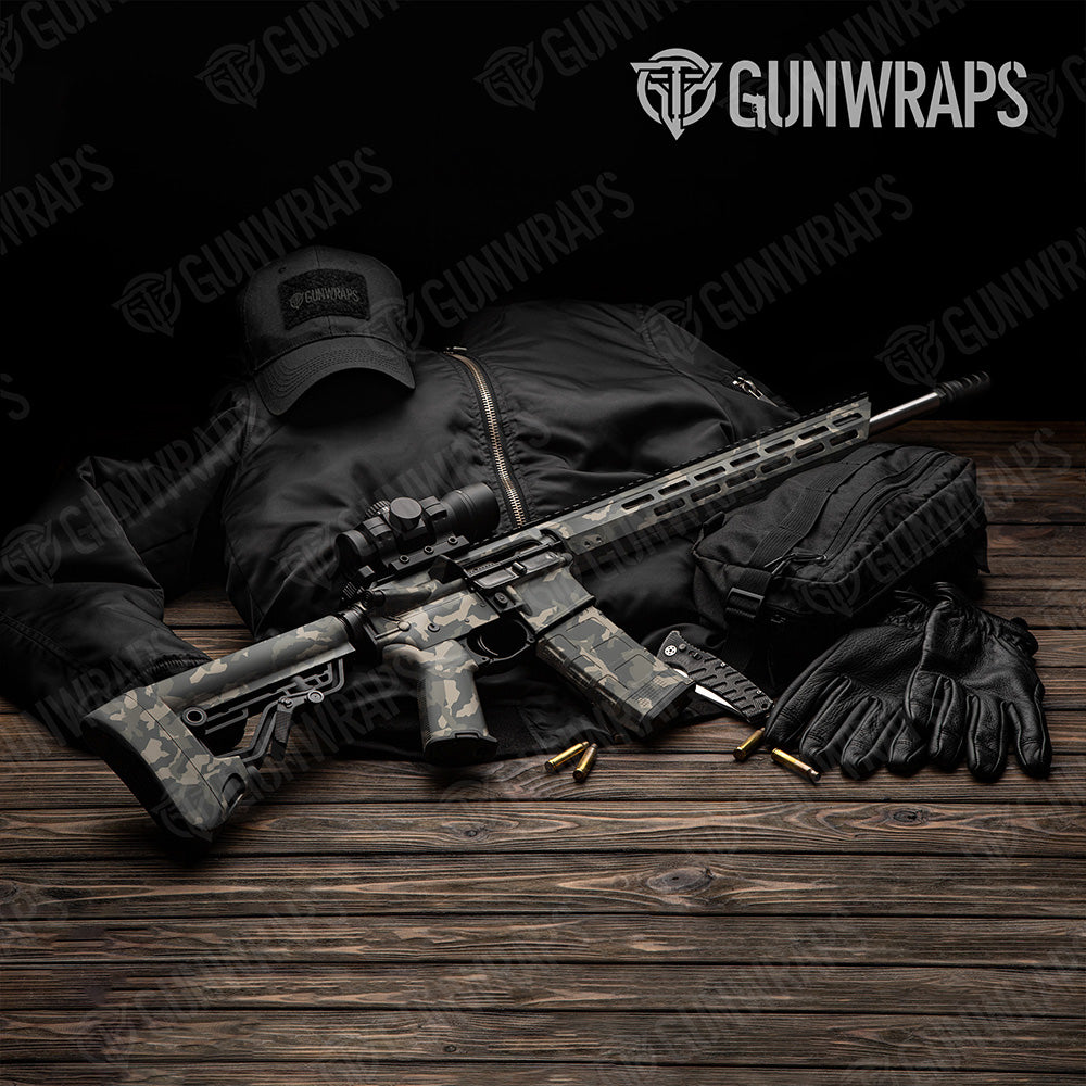 AR 15 Erratic Army Camo Gun Skin Vinyl Wrap