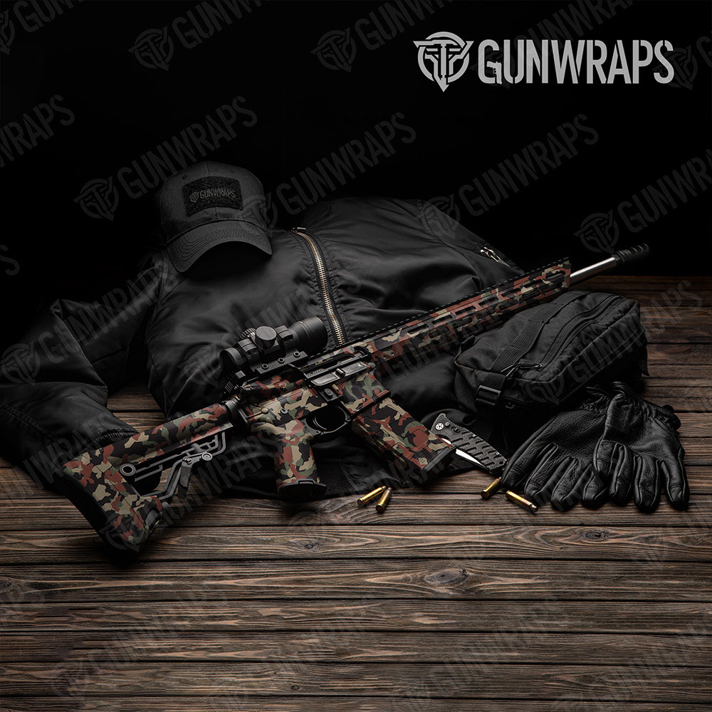 AR 15 Erratic Militant Copper Camo Gun Skin Vinyl Wrap