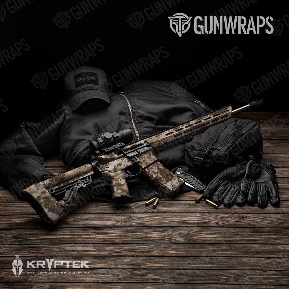 AR 15 Kryptek Highlander Camo Gun Skin Vinyl Wrap