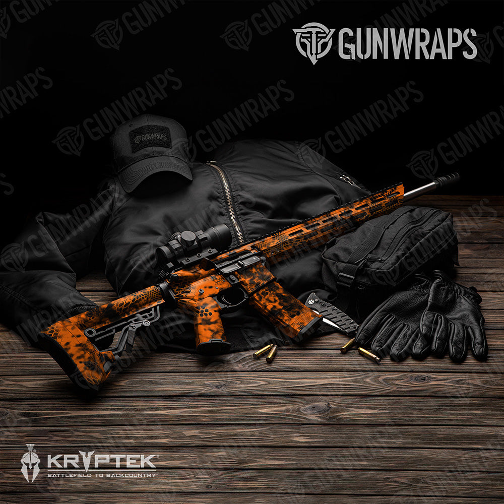 AR 15 Kryptek Inferno Camo Gun Skin Vinyl Wrap