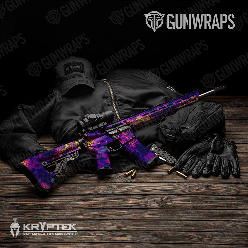 AR 15 Kryptek infrared Camo Gun Skin Vinyl Wrap