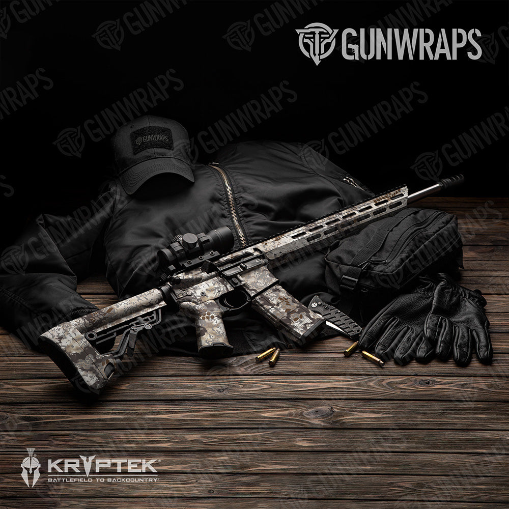 AR 15 Kryptek Obskura Driftwood Camo Gun Skin Vinyl Wrap