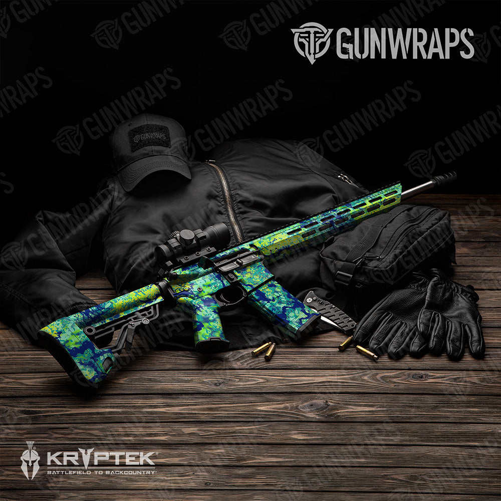 AR 15 Kryptek Obskura MahiMahi Camo Gun Skin Vinyl Wrap