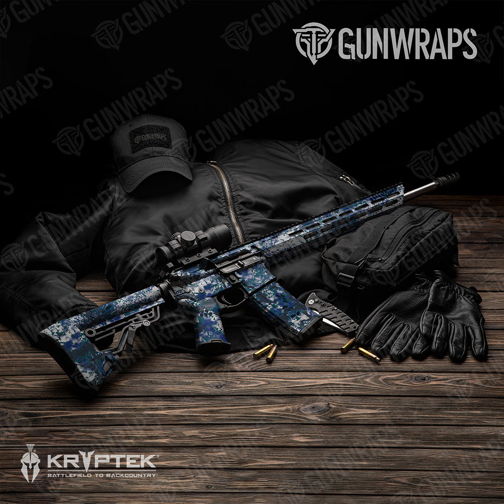 AR 15 Kryptek Obskura Oceanus Camo Gun Skin Vinyl Wrap