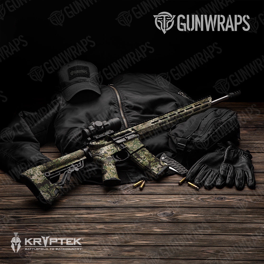 AR 15 Kryptek Obskura Transitional Brown Camo Gun Skin Vinyl Wrap