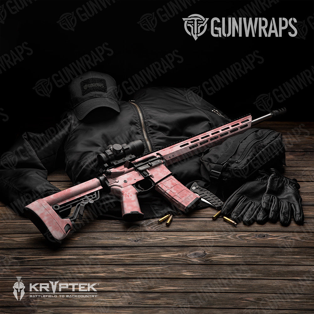 AR 15 Kryptek Pink Camo Gun Skin Vinyl Wrap