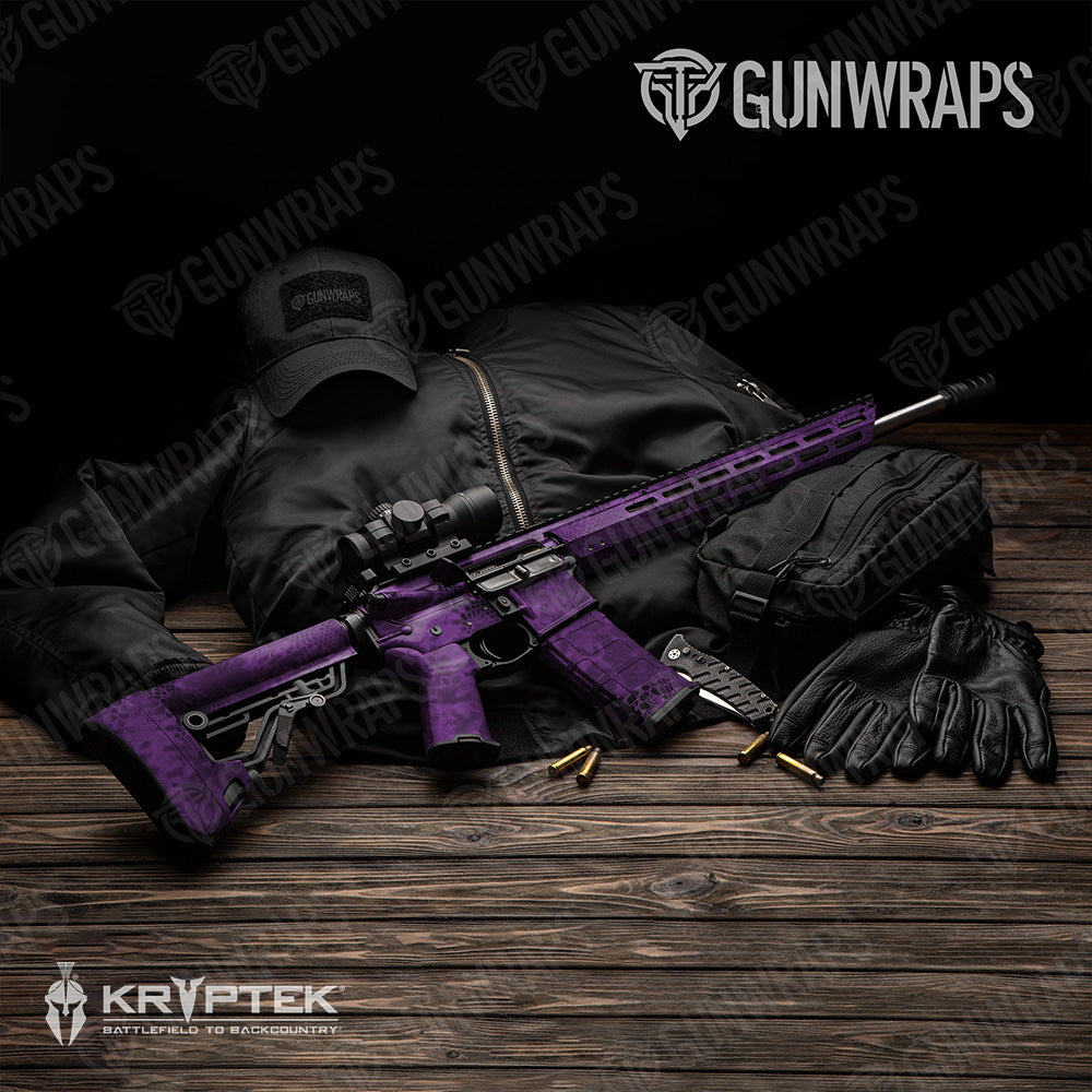 AR 15 Kryptek Purple Camo Gun Skin Vinyl Wrap