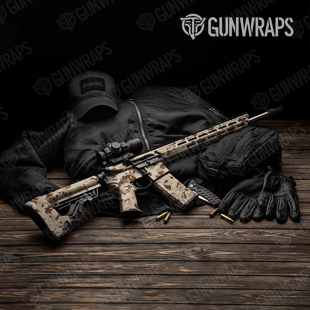 AR 15 Cumulus Desert Camo Gun Skin Vinyl Wrap