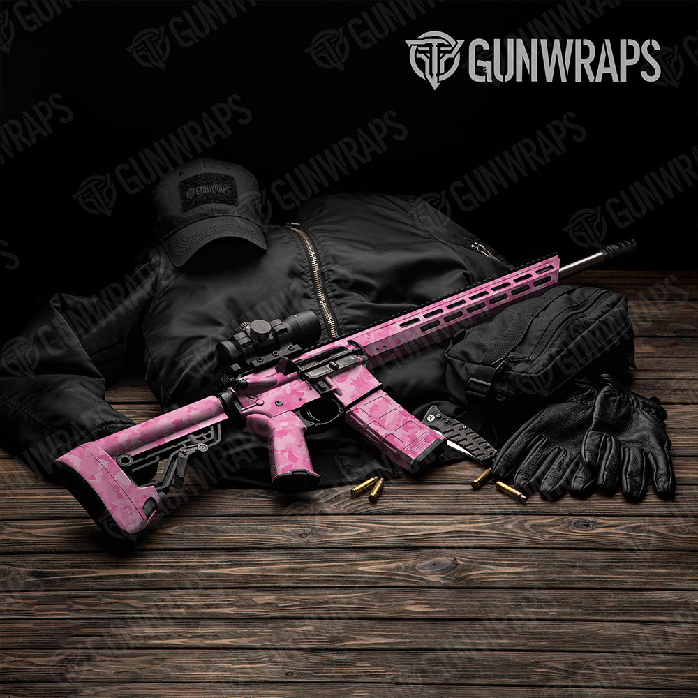 AR 15 Cumulus Elite Pink Camo Gun Skin Vinyl Wrap