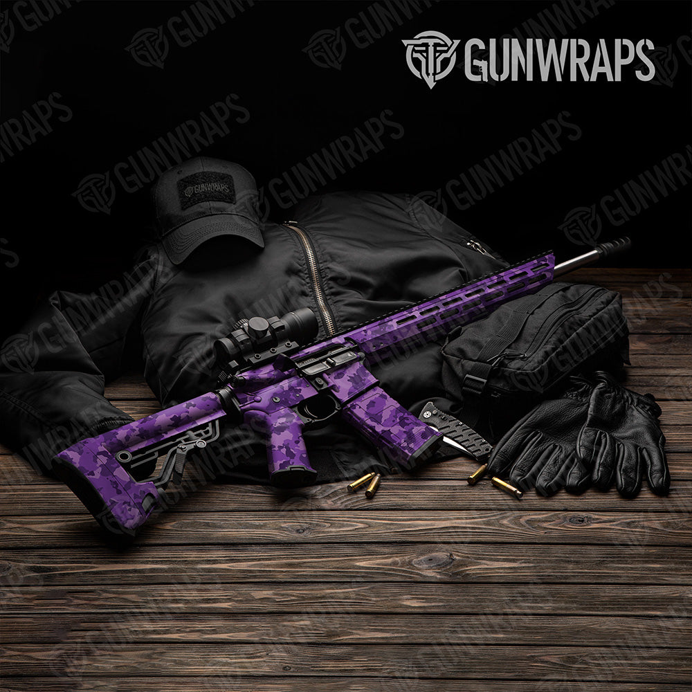 AR 15 Cumulus Elite Purple Camo Gun Skin Vinyl Wrap