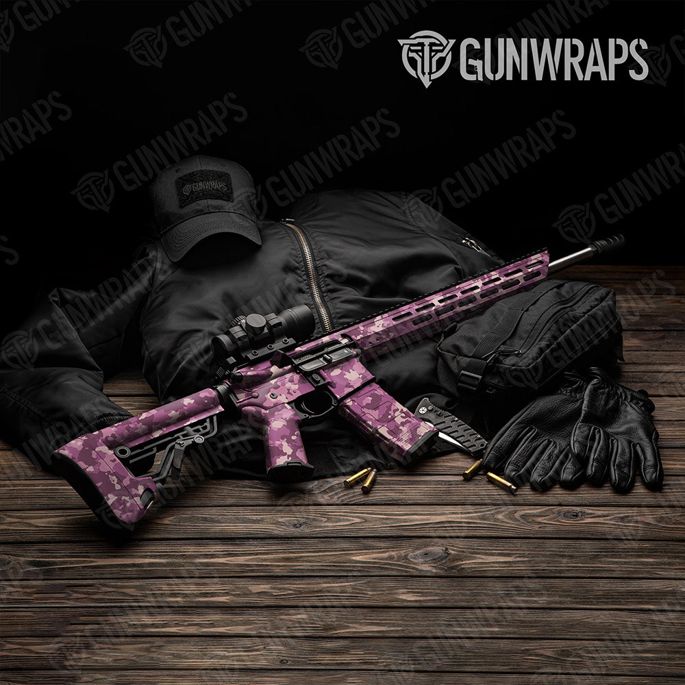 AR 15 Cumulus Floral Camo Gun Skin Vinyl Wrap