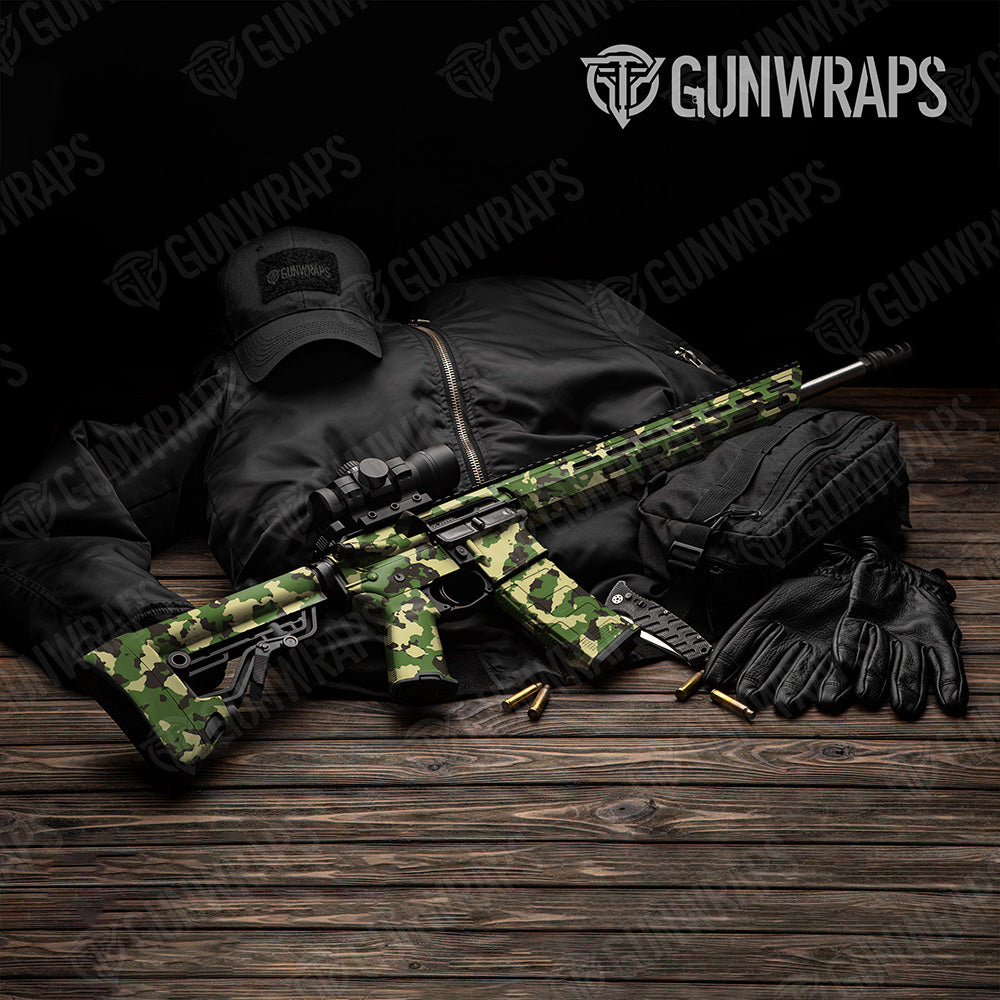 AR 15 Cumulus Jungle Camo Gun Skin Vinyl Wrap