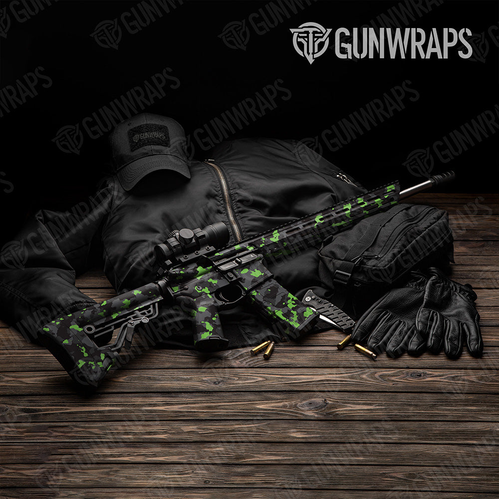 AR 15 Cumulus Metro Green Camo Gun Skin Vinyl Wrap