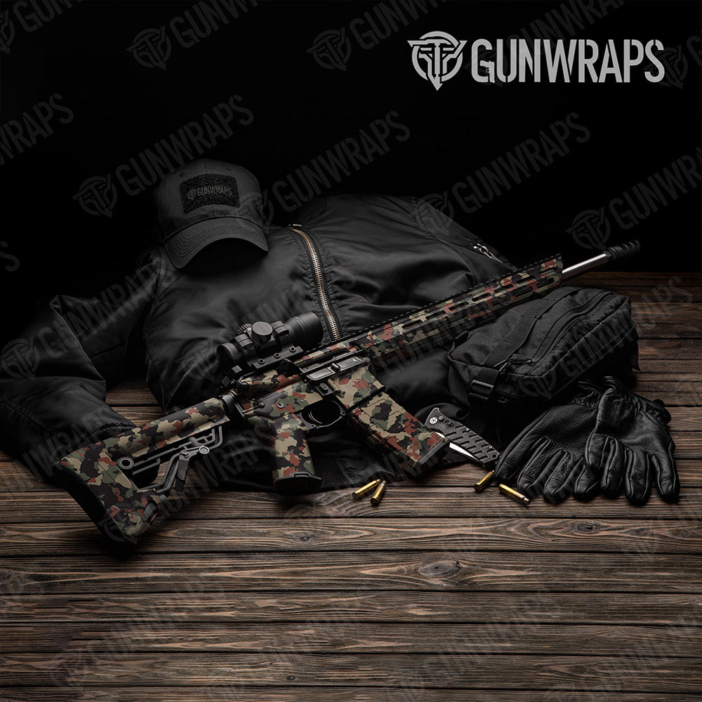 AR 15 Cumulus Militant Copper Camo Gun Skin Vinyl Wrap