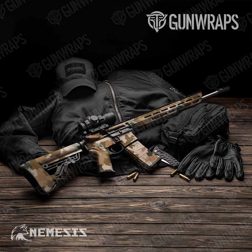 AR-15 Nemesis Desert Scorpion Camo Gun Skin Vinyl Wrap