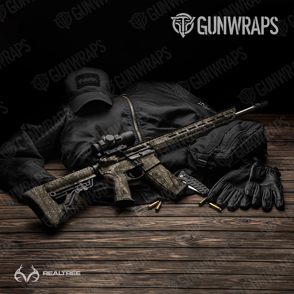 AR 15 Realtree Timber Camo Gun Skin Vinyl Wrap