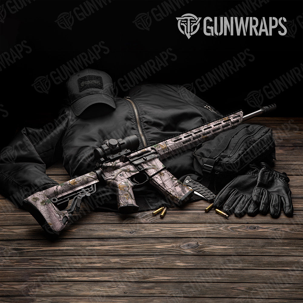 AR 15 Nature Pink Forest Camo Gun Skin Vinyl Wrap