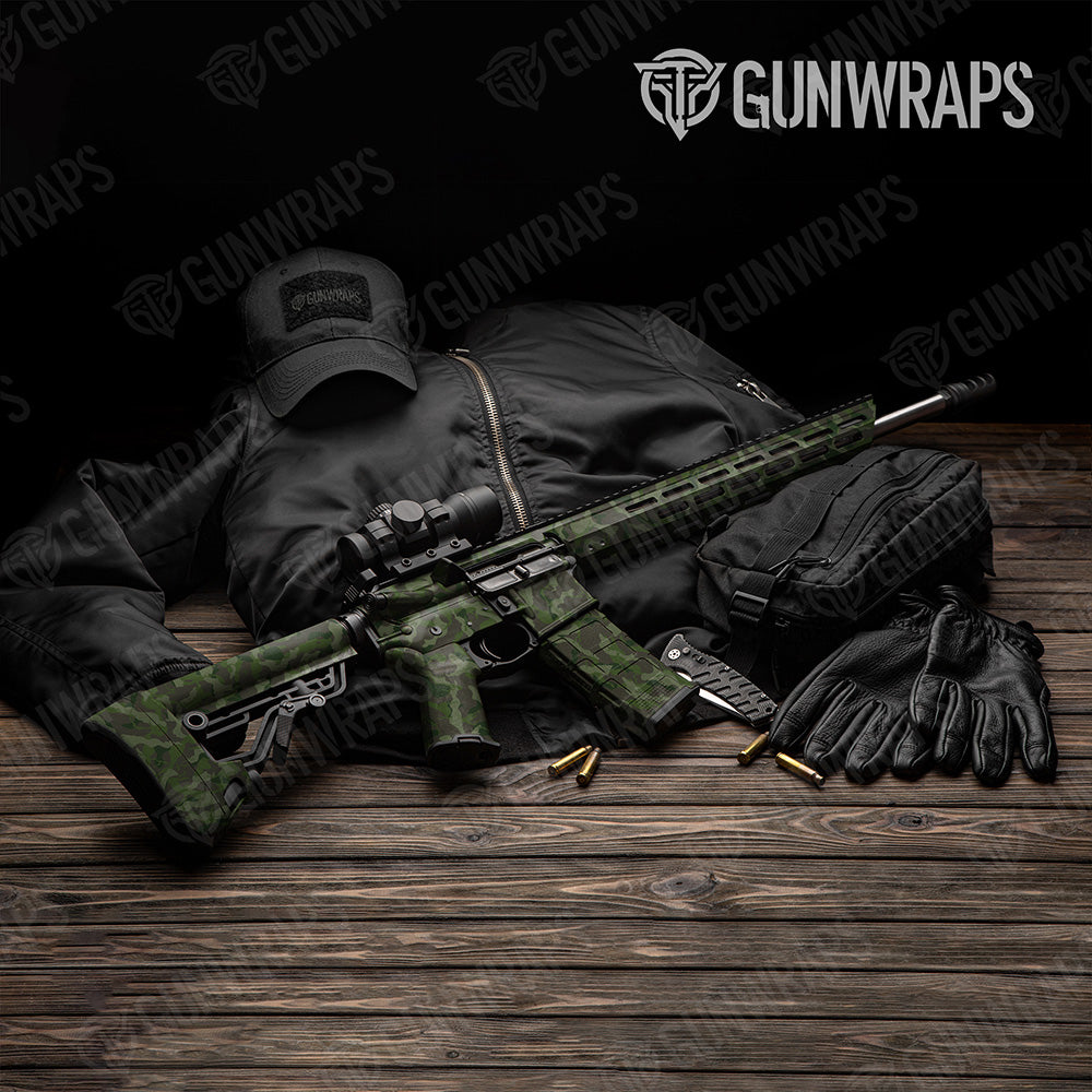 AR 15 Digital Army Dark Green Camo Gun Skin Vinyl Wrap