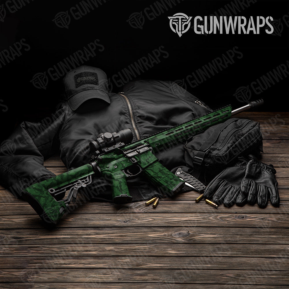 AR 15 Digital Elite Green Camo Gun Skin Vinyl Wrap