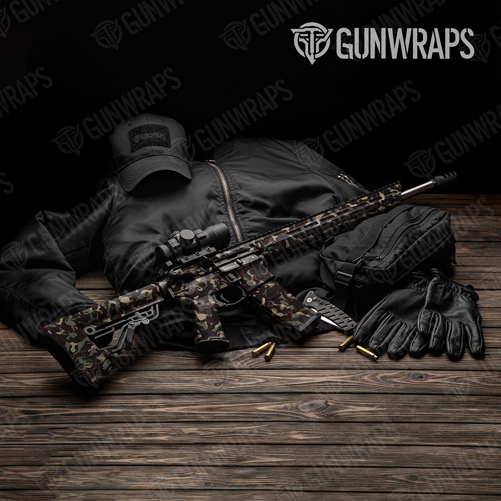 AR 15 Digital Midnight Camo Gun Skin Vinyl Wrap