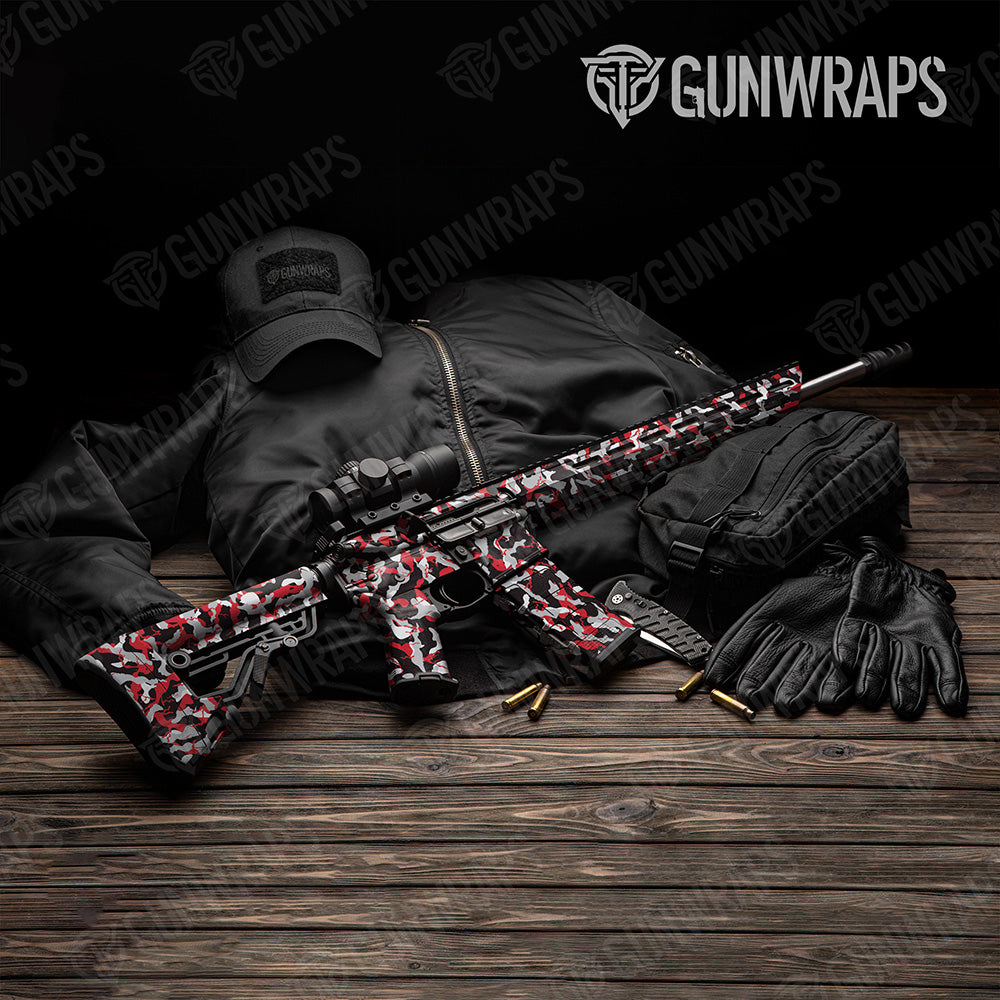 AR 15 Digital Purple Tiger Camo Gun Skin Vinyl Wrap