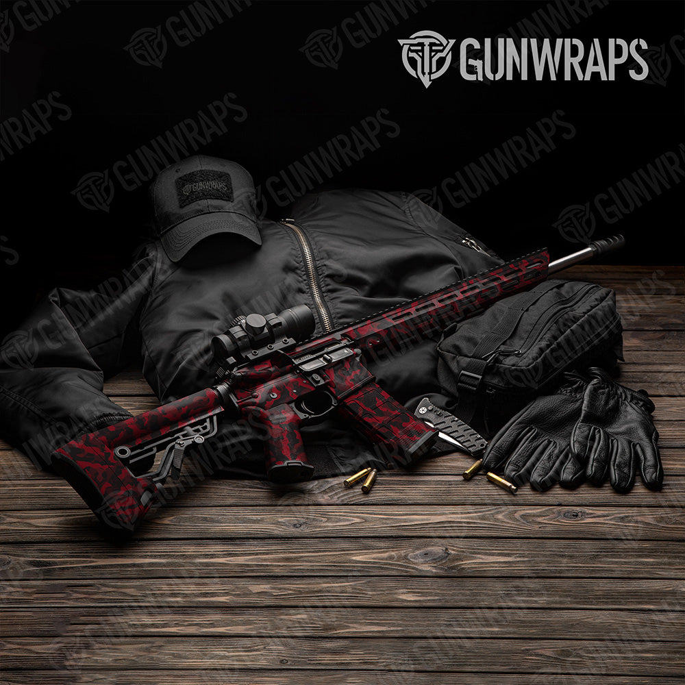 AR 15 Digital Urban Night Camo Gun Skin Vinyl Wrap