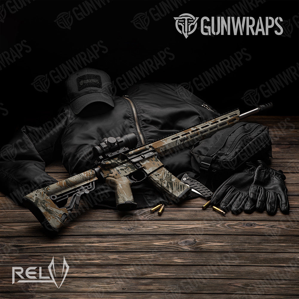 AR 15 X3 RELV Copperhead Camo Gun Skin Vinyl Wrap