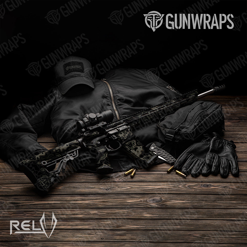 AR 15 X3 RELV Marauder Camo Gun Skin Vinyl Wrap