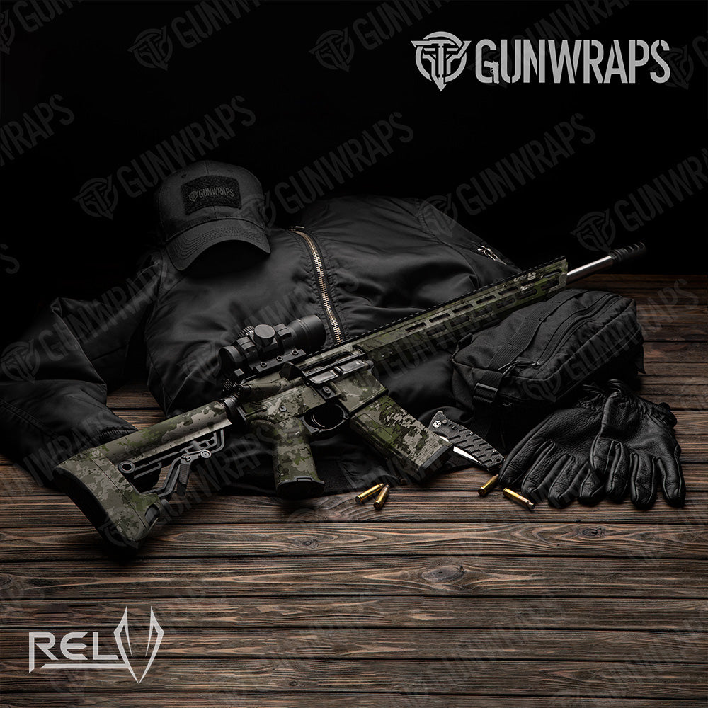 AR 15 X3 RELV Tunnel Rat Camo Gun Skin Vinyl Wrap