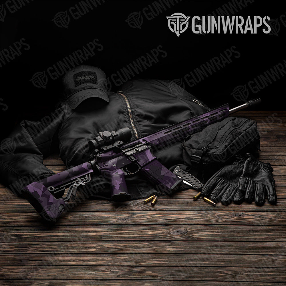 AR 15 Shattered Darkwing Camo Gun Skin Vinyl Wrap