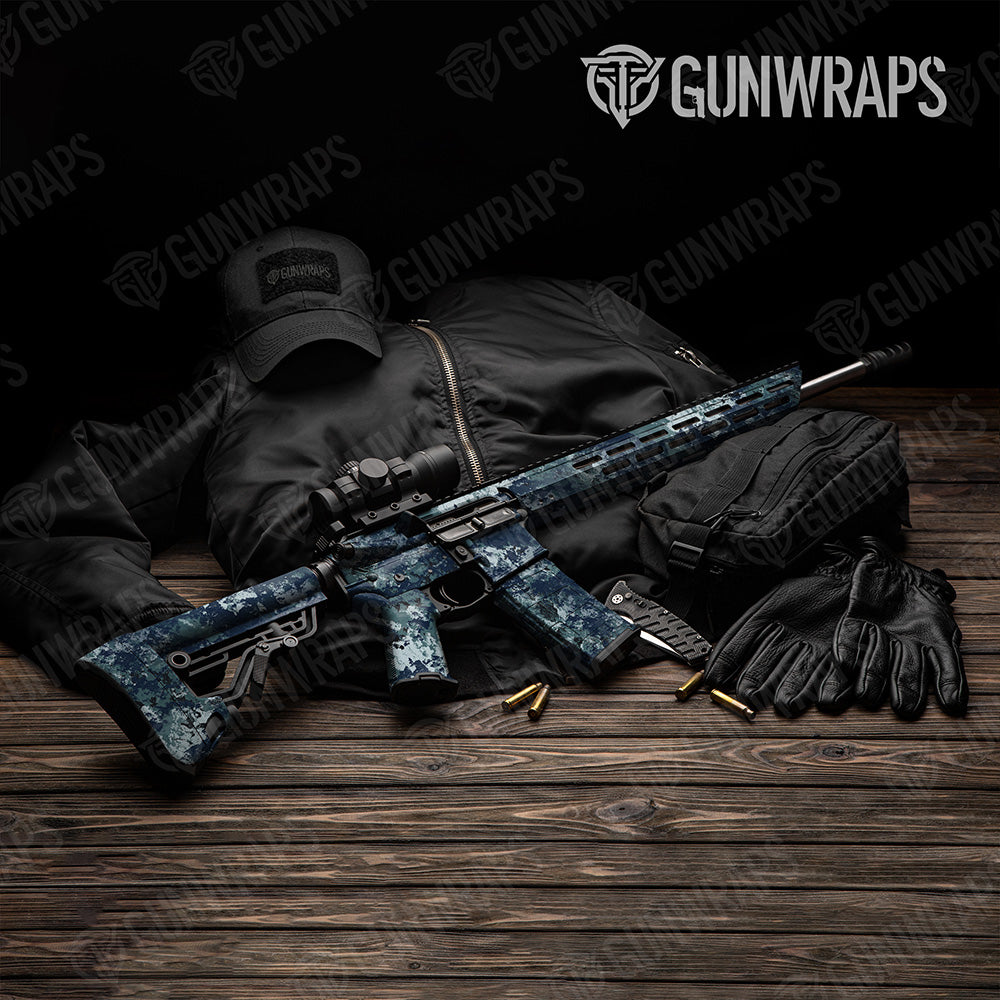 AR 15 Substrate Saipan Camo Gun Skin Vinyl Wrap