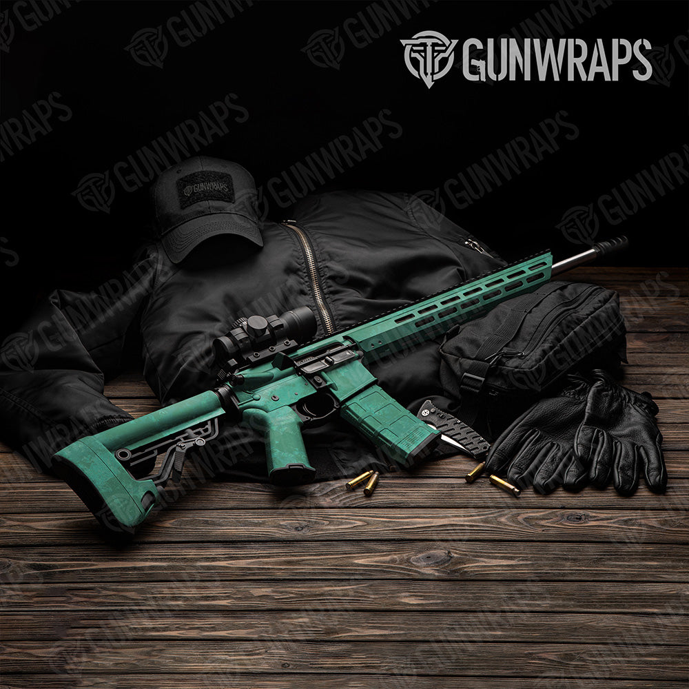 AR 15 Substrate Saltwater Camo Gun Skin Vinyl Wrap