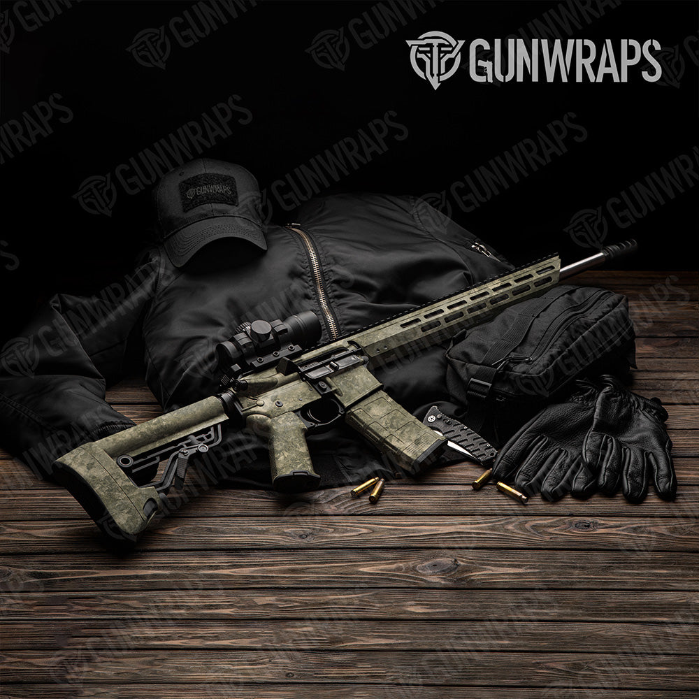 AR 15 Substrate Sandstone Camo Gun Skin Vinyl Wrap