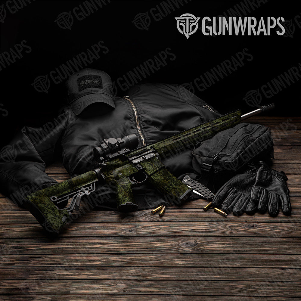 AR 15 Substrate Shadowbark Camo Gun Skin Vinyl Wrap