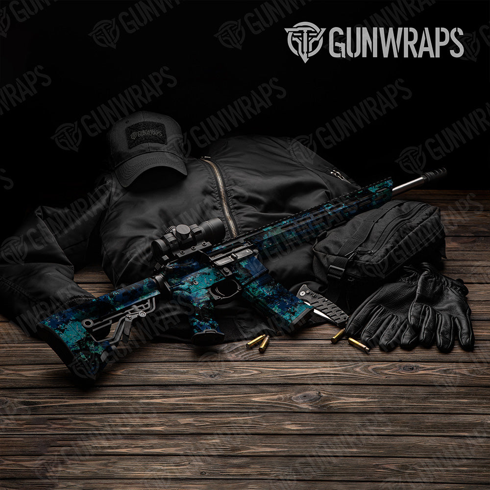 AR 15 Substrate Shipwreck Camo Gun Skin Vinyl Wrap