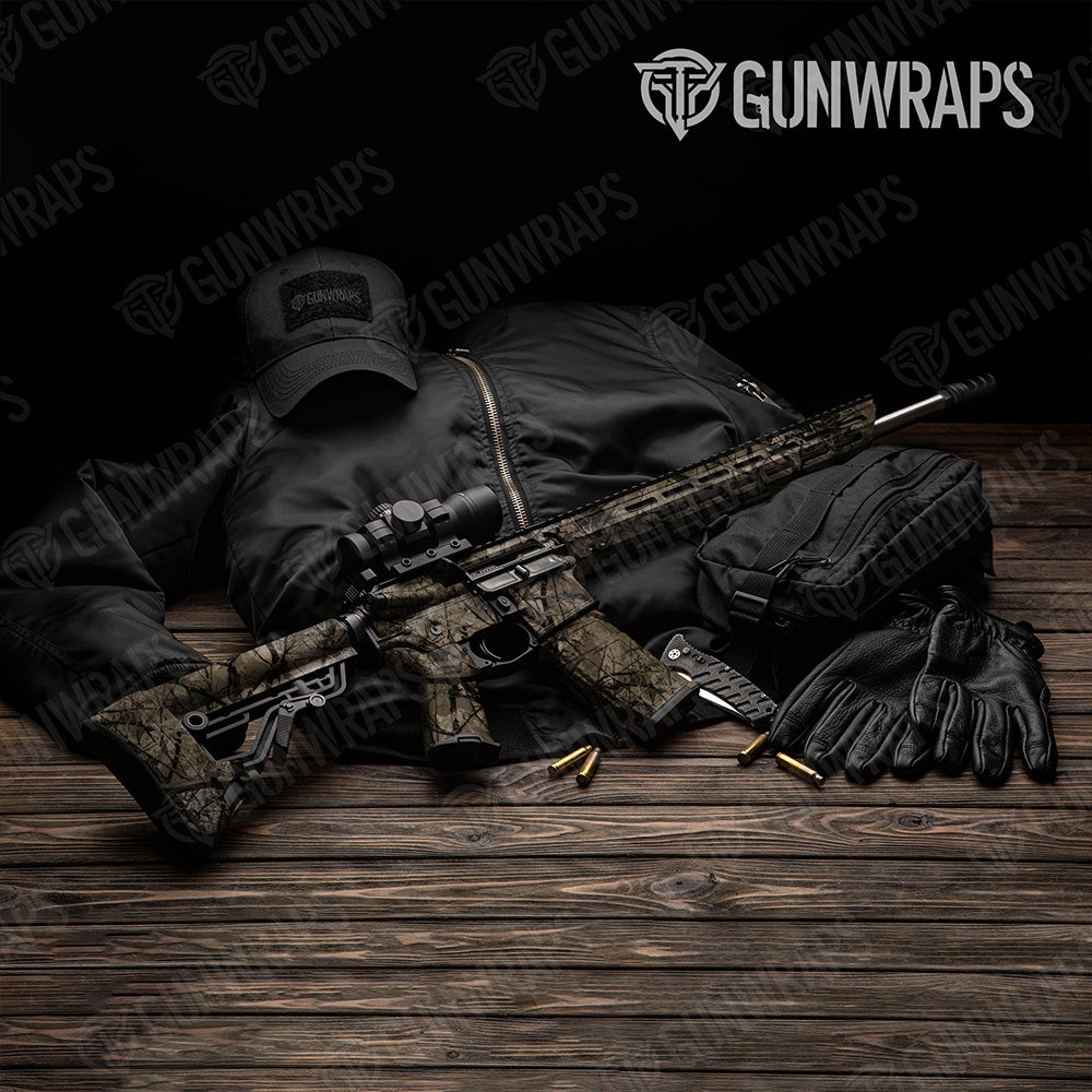 AR 15 Substrate Shrub Stalker Camo Gun Skin Vinyl Wrap