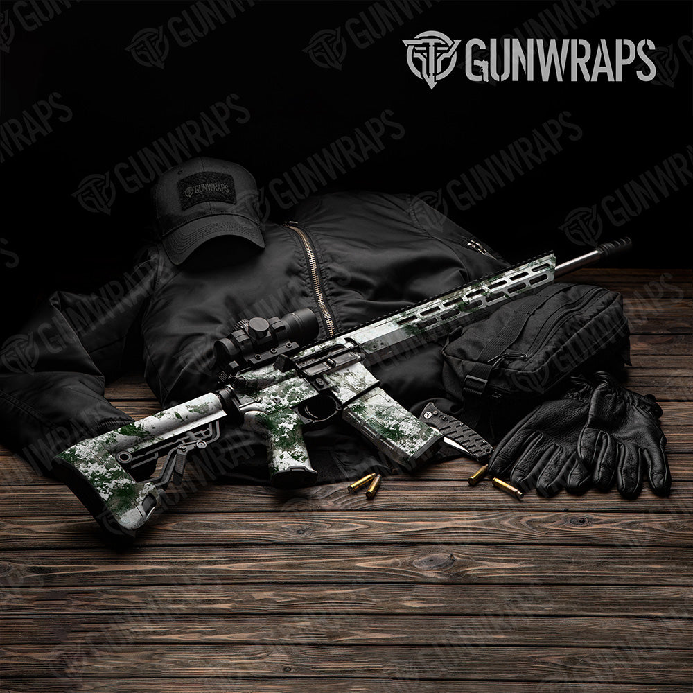 AR 15 Substrate Snow Spruce Camo Gun Skin Vinyl Wrap