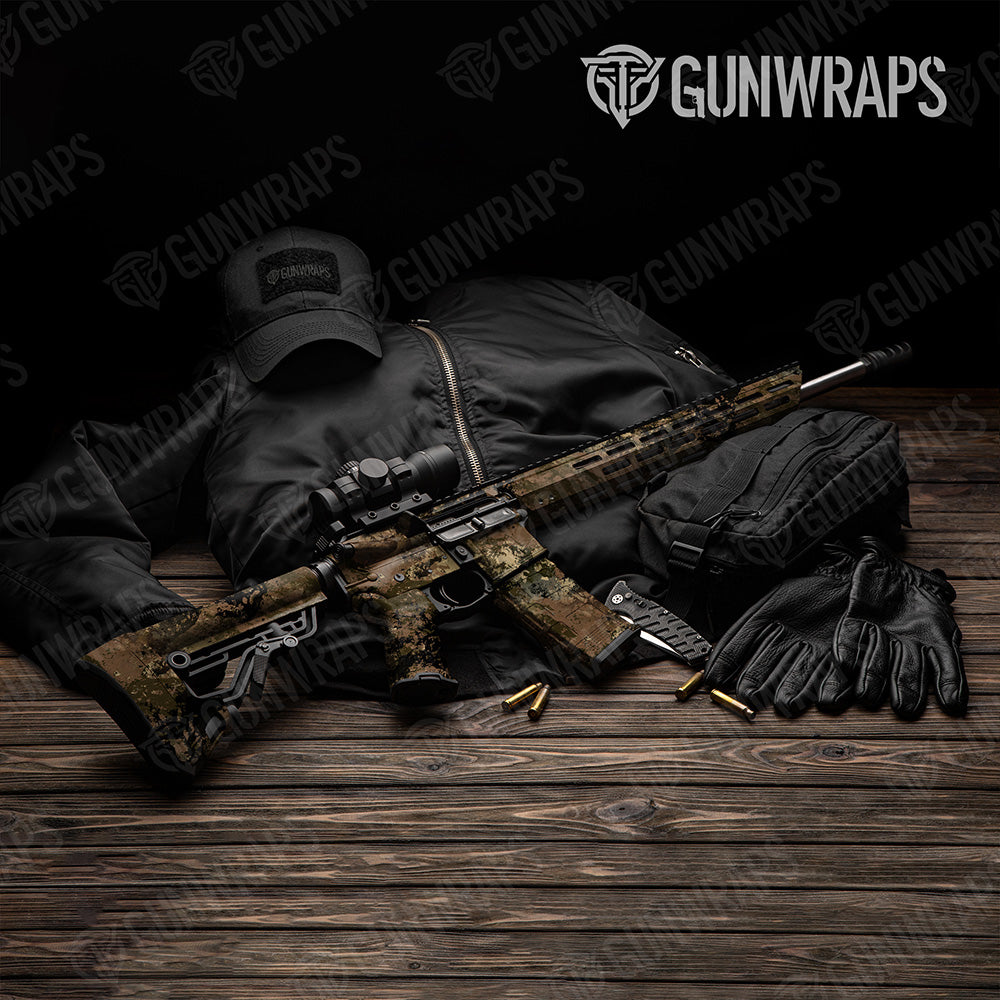 AR 15 Substrate Spoor Camo Gun Skin Vinyl Wrap