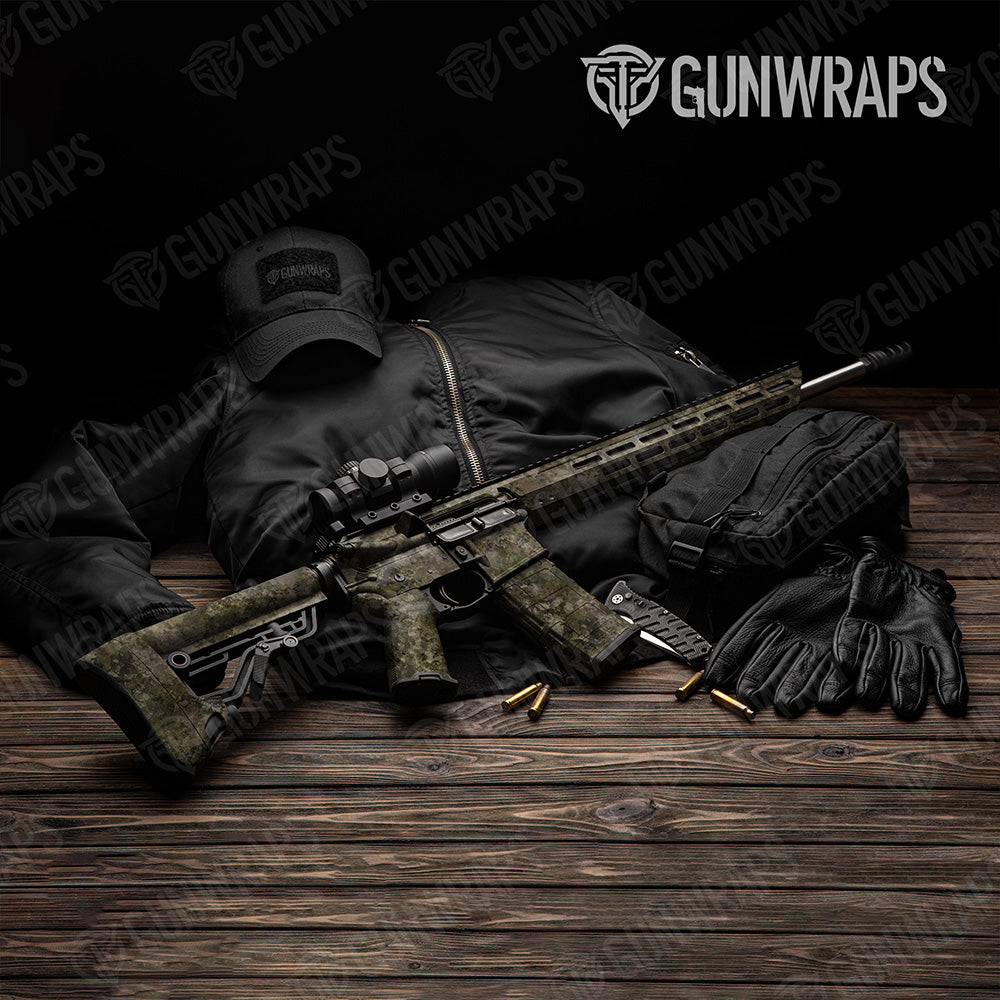 AR 15 Substrate Stealth Camo Gun Skin Vinyl Wrap