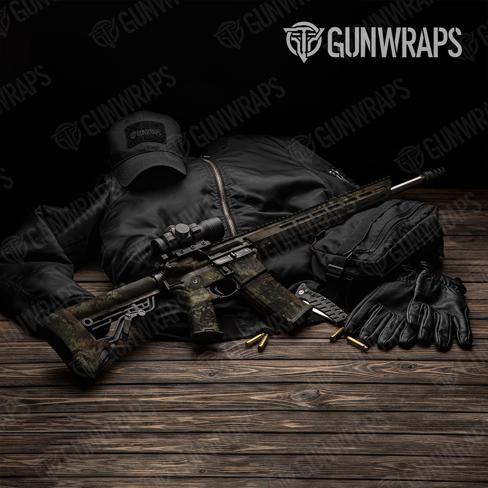 AR 15 Substrate Stuttgart Camo Gun Skin Vinyl Wrap