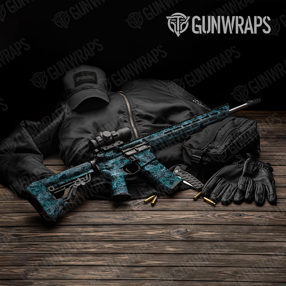 AR 15 Toadaflage River Camo Gun Skin Vinyl Wrap