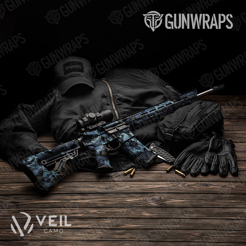 AR 15 Veil Stoke Poseidon Camo Gun Skin Vinyl Wrap