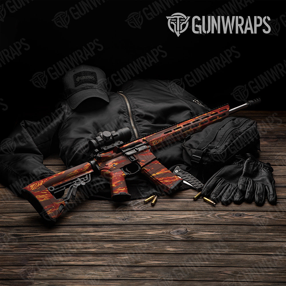 AR 15 Vietnam Tiger Stripe Autumn Camo Gun Skin Vinyl Wrap