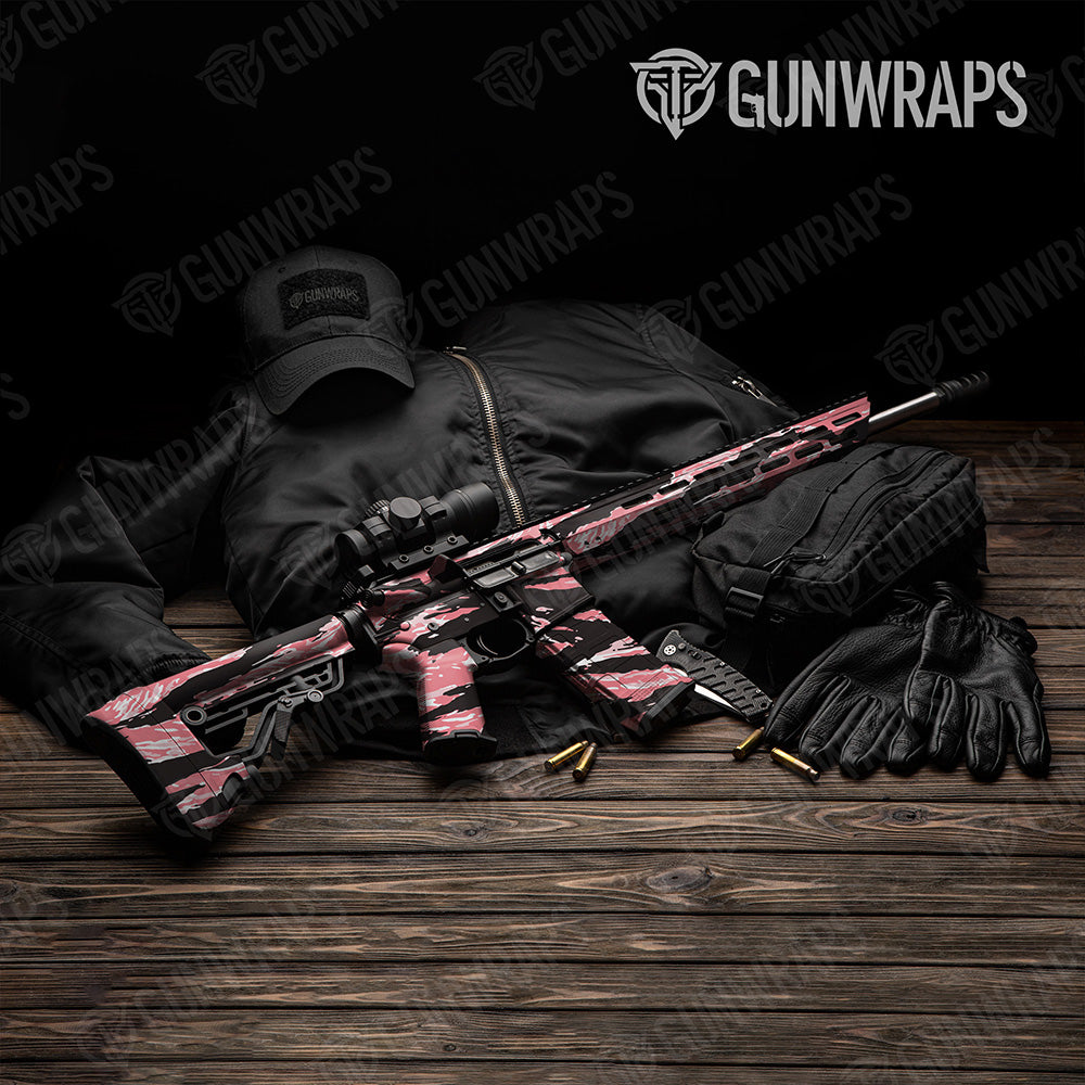 AR 15 Vietnam Tiger Stripe Pink Camo Gun Skin Vinyl Wrap