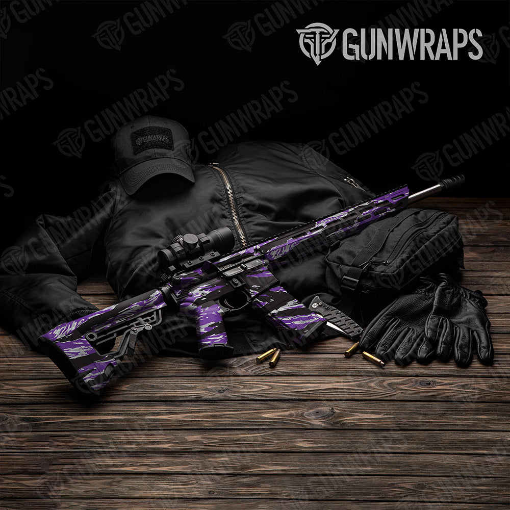 AR 15 Vietnam Tiger Stripe Purple Tiger Camo Gun Skin Vinyl Wrap