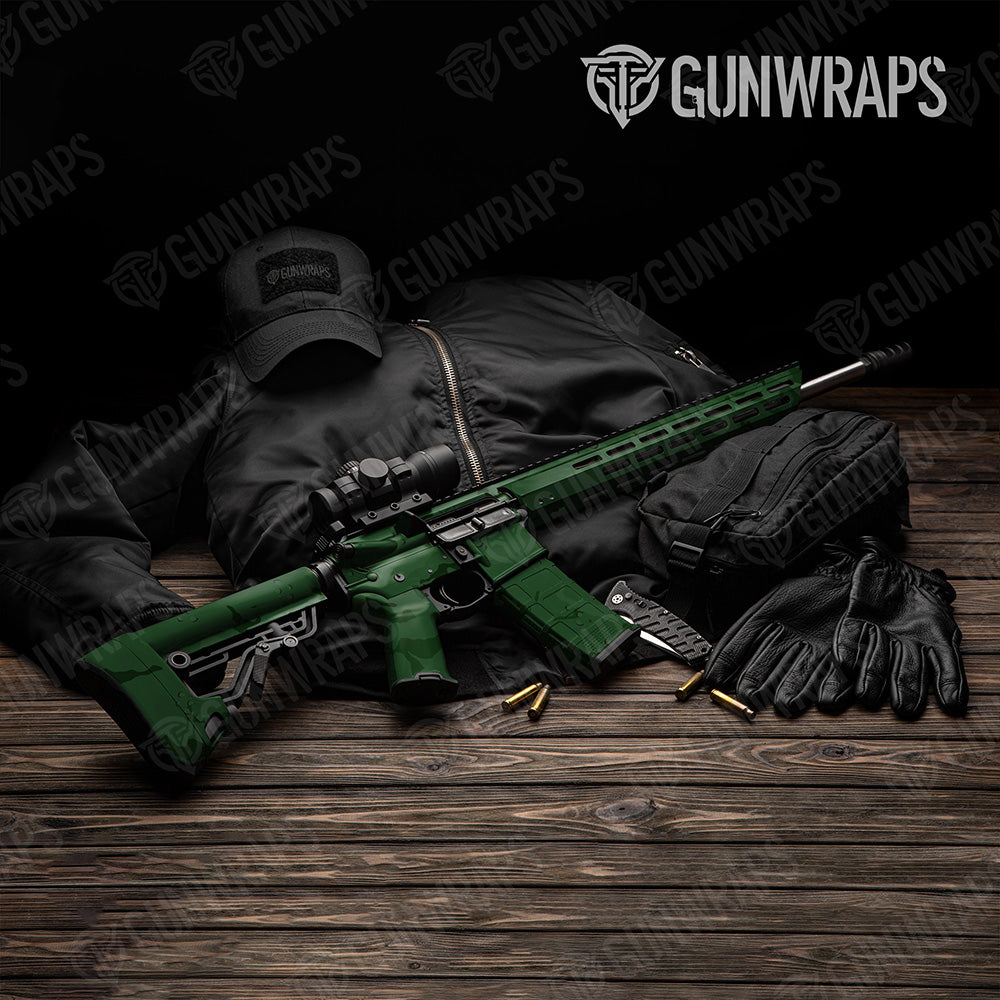 AR 15 Battle Storm XL Elite Green Camo Gun Skin Vinyl Wrap