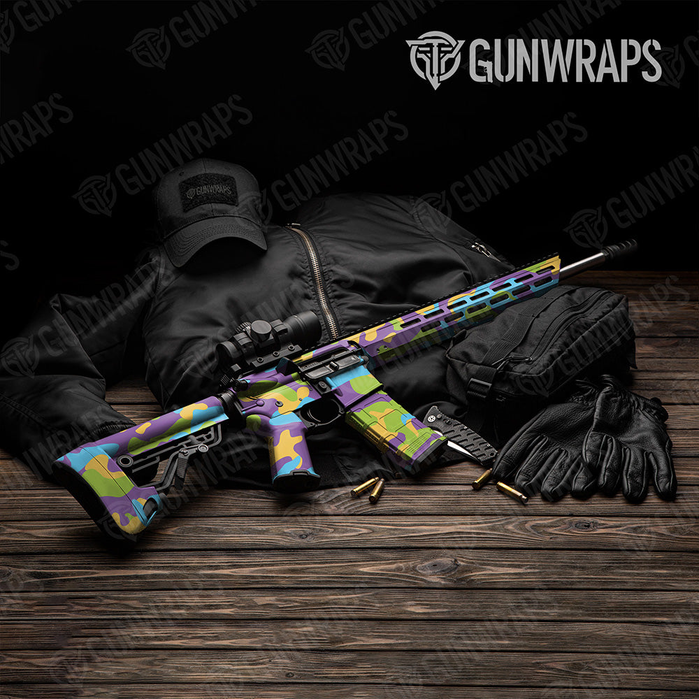 AR 15 Classic XL Carnival Camo Gun Skin Vinyl Wrap