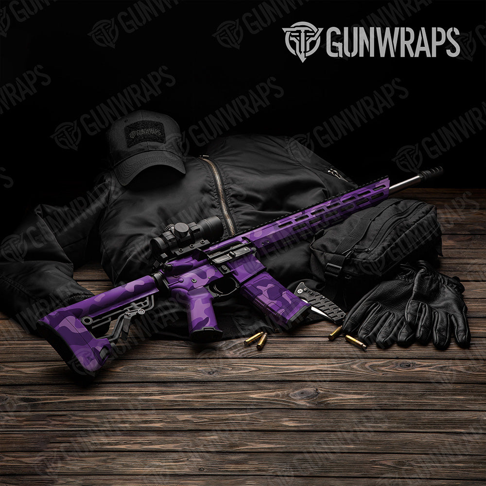 AR 15 Classic XL Elite Purple Camo Gun Skin Vinyl Wrap